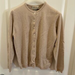 Clark Gregory 100% Cashmere Crewneck Cardigan Size Small